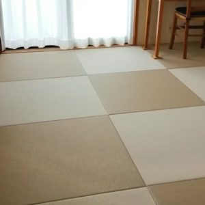 部屋の採寸と畳を敷くの施主自身。和室の畳をDIYで琉球畳に入れ替え